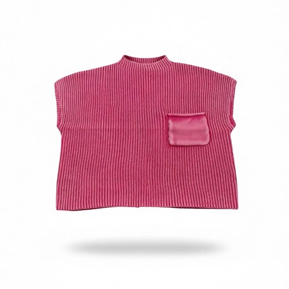 Zenana Outfitters Vibrant Pink Knit Sweater Vest
S/M L/XL New in bag